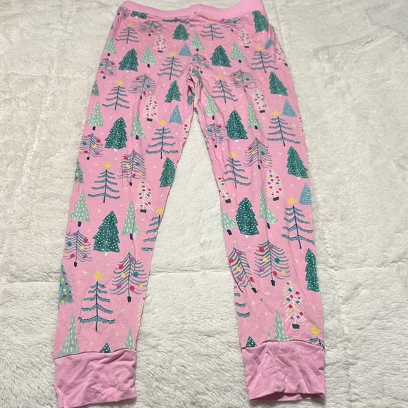 Little Sleepies Pink and Green Tree Pattern Kids Pajamas - Picture 2 of 4
